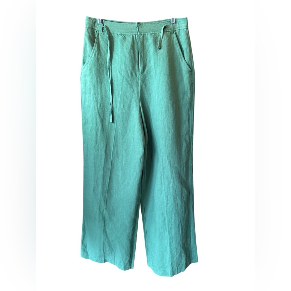 ZARA Green Wide Leg Pants